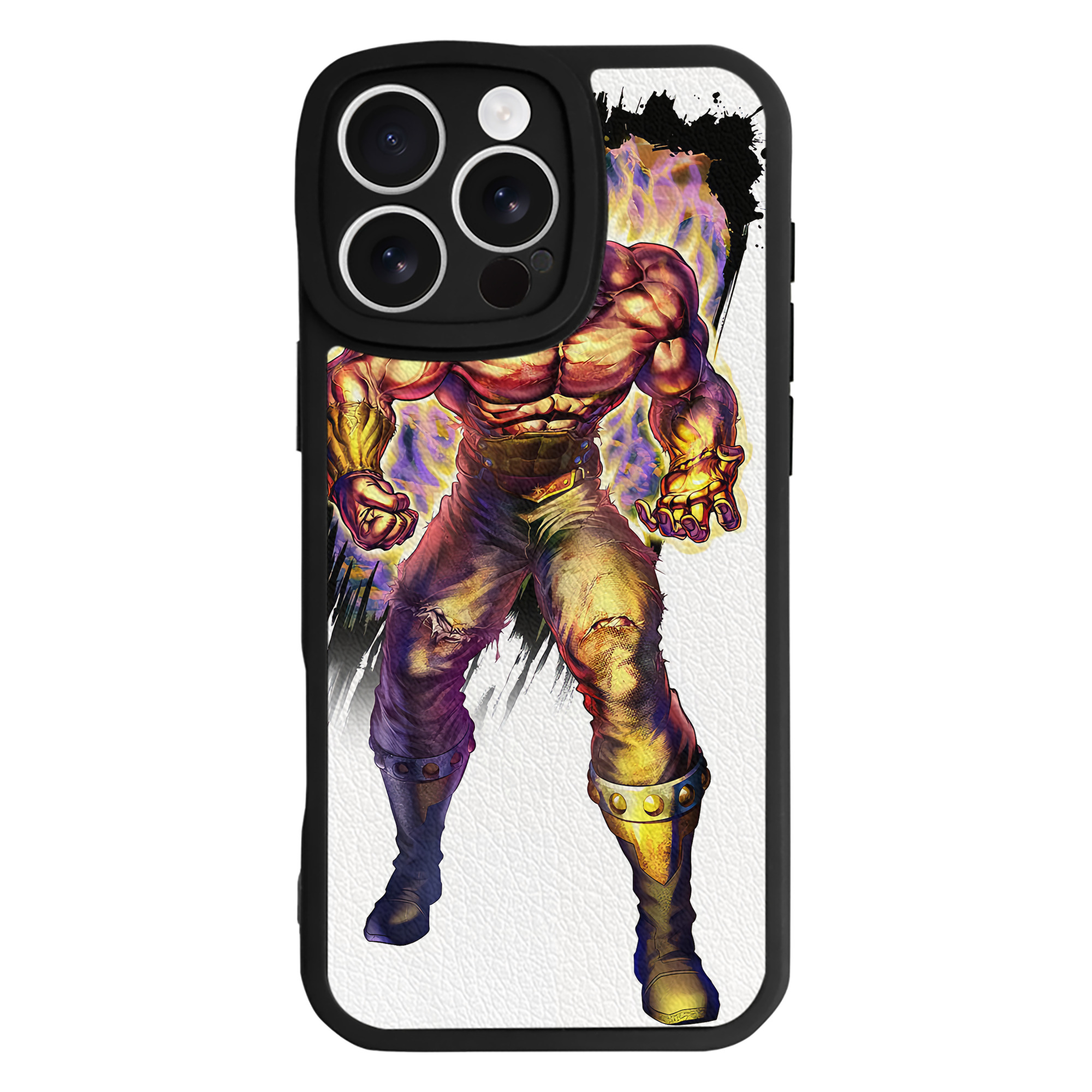 （画像用） 北斗の拳 Fist of the North Star 【iPhone 16シリーズ対応】シリコンスマホケース（レザー調） 材質：シリコン